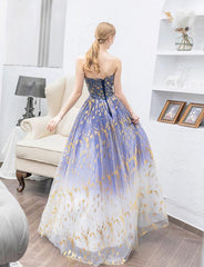 New Arrival A Line Strapless Long Prom Dress Formal Evening Dresses DMQ72