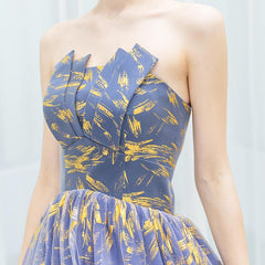 New Arrival A Line Strapless Long Prom Dress Formal Evening Dresses DMQ72