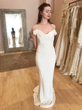 Mermaid Spaghetti Straps Backless Ruched Boho Wedding Dress DMM29