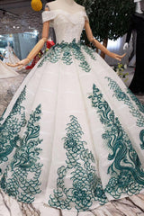 Off the Shoulder Prom Dresses,Ball Gown Wedding Dress, Quinceanera Dresses DMK7