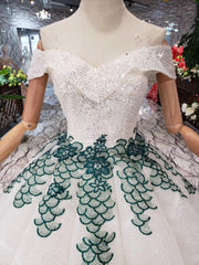 Off the Shoulder Prom Dresses,Ball Gown Wedding Dress, Quinceanera Dresses DMK7