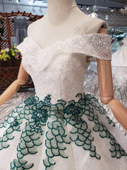 Off the Shoulder Prom Dresses,Ball Gown Wedding Dress, Quinceanera Dresses DMK7