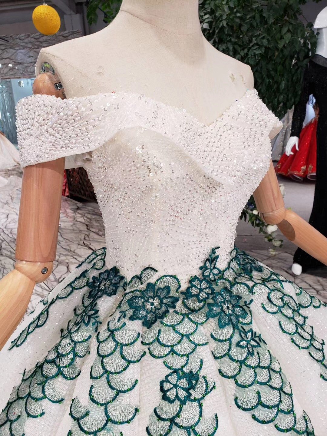 Off the Shoulder Prom Dresses,Ball Gown Wedding Dress, Quinceanera Dresses DMK7