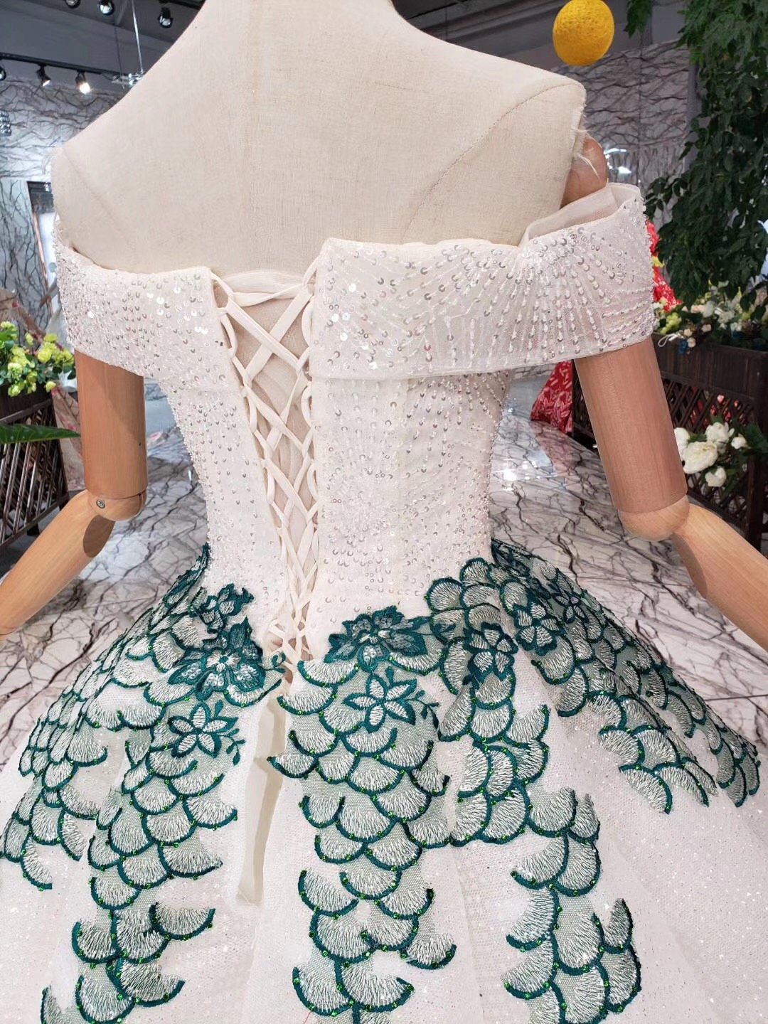 Off the Shoulder Prom Dresses,Ball Gown Wedding Dress, Quinceanera Dresses DMK7