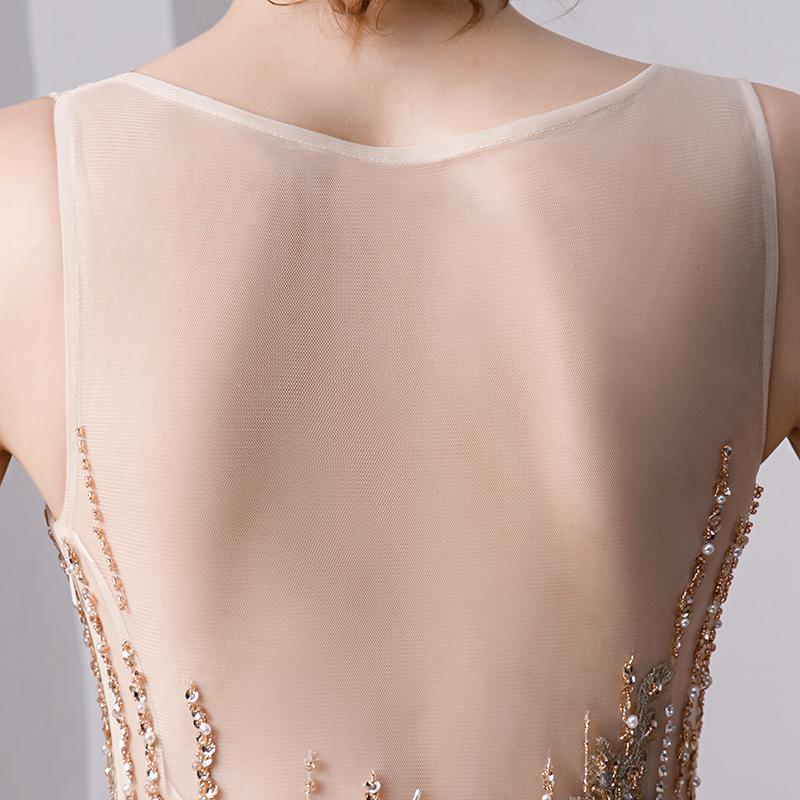 A Line Long Prom Dresses With Beading Formal Evening Gown DML30